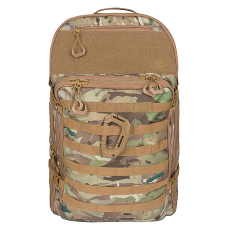 Highlander Harrier 35L MOLLE Rucksack HMTC Camouflage front view 