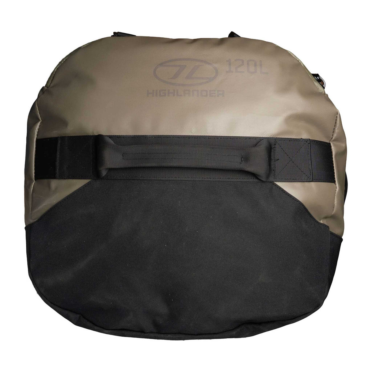 Highlander Hauler Duffel Bag 120L - ranger green end panel and grab handle