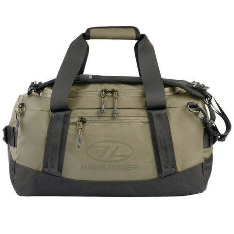 Highlander Hauler Waterproof Duffel Bag 30L in Ranger Green from the front on white background