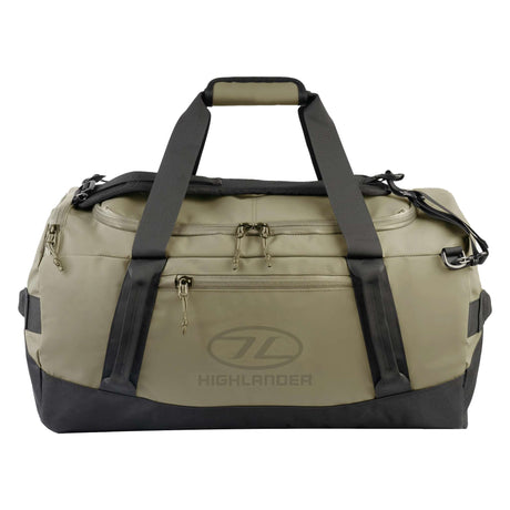 Highlander Hauler Duffel Bag 65L in ranger green from the front on white background