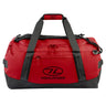 Highlander Hauler Duffel Bag 65L in red from the front on white background