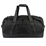 Highlander Hauler Duffle 90L in black from the front
