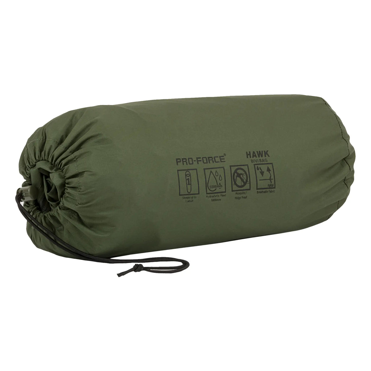 Highlander Hawk Waterproof Bivvy Bag - close up of the stuff sack