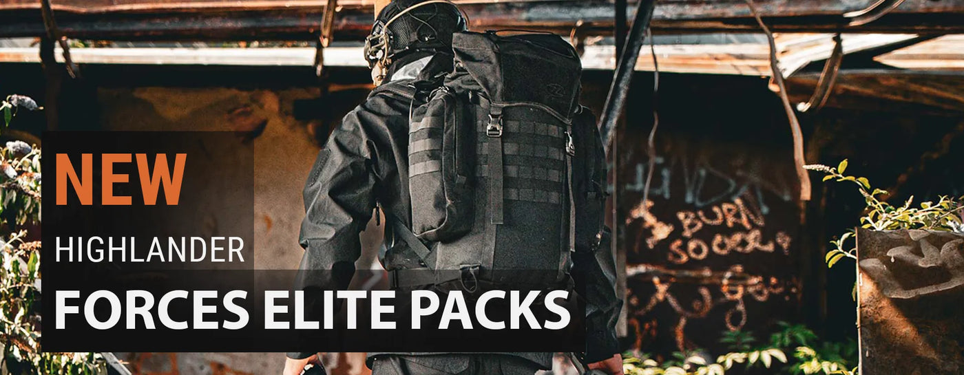Highlander Forces Elite Packs slide with tactical image