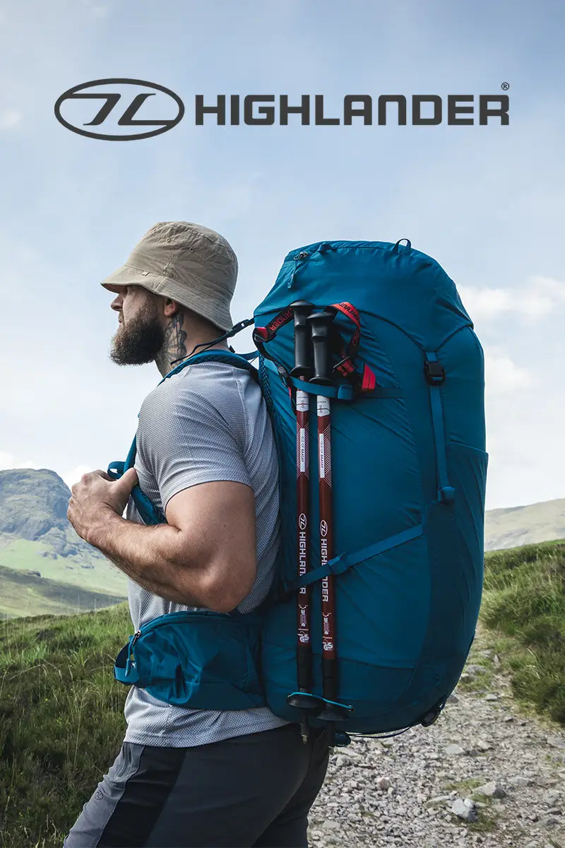 Highlander Rucksacks Compared - Man carrying a Highlander Rucksack in the outdoors in Scotland 