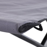 Outsunny Double Camping Cot Bed - Grey fabric texture detail