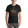In My Defence, I Was Left Unsupervised T-Shirt in Vintage Black, worn by a model, front view