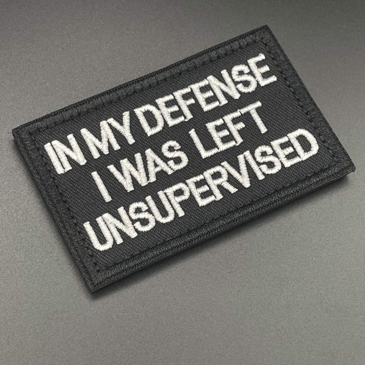 In My Defense Patch, Black, Hook & Loop, 8cm | Task Outdoor