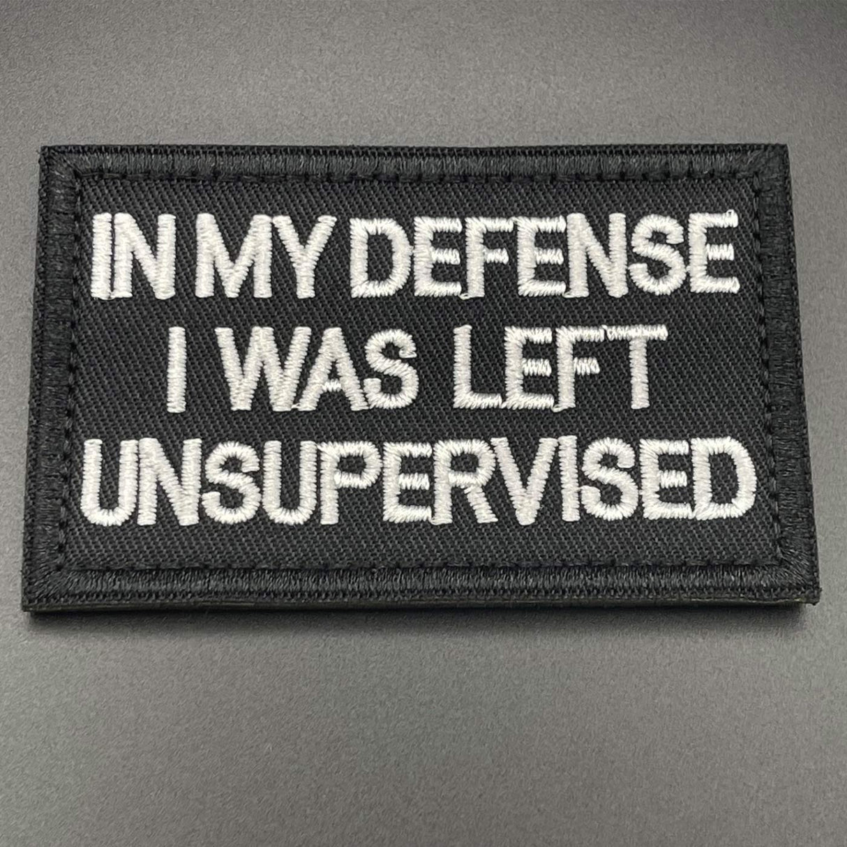 In My Defense Patch, Black, Hook & Loop, 8cm | Task Outdoor