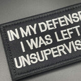 In My Defense Patch, Black, Hook & Loop, 8cm | Task Outdoor