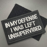 In My Defense Patch, Black, Hook & Loop, 8cm | Task Outdoor