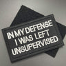 In My Defense Patch, Black, Hook & Loop, 8cm | Task Outdoor