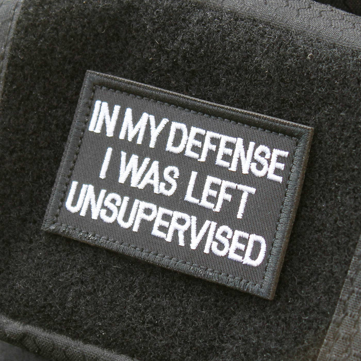 In My Defense Patch, Black, Hook & Loop, 8cm | Task Outdoor