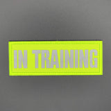 In Training Dog Harness Patch, Hi Vis Yellow, Hook & Loop | Task Outdoor