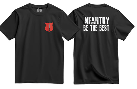 Infantry Be The Best Double Print T-Shirt - Black