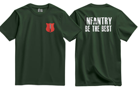 Infantry Be The Best Double Print T-Shirt - Green
