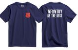 Infantry Be The Best Double Print T-Shirt - Navy Blue