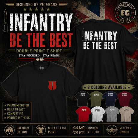 Infantry Be The Best Double Print T-Shirt - Design