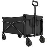 Outsunny 81L Festival Trolley on Wheels - Black unfolded front view