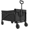 Outsunny 81L Festival Trolley on Wheels - Black unfolded front view