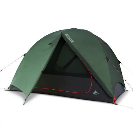 Kelty Wireless 6P Tent - Dill Black Forest pitched with flysheet