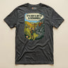 It's Just a Bit of a Scramble T-Shirt in Dark Grey Heather, laid flat, front view