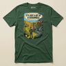 It's Just a Bit of a Scramble T-Shirt in Forest, laid flat, front view