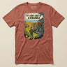 It's Just a Bit of a Scramble T-Shirt in Heather Clay, laid flat, front view