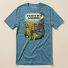 It's Just a Bit of a Scramble T-Shirt in Heather Deep Teal, laid flat, front view