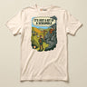 It's Just a Bit of a Scramble T-Shirt in Soft Cream, laid flat, front view