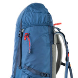 Highlander Ivar Men's Rucksack 50L - Navy Blue side upper detail with compression strap