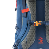 Highlander Ivar Men's Rucksack 50L - Navy Blue whistle buckle chest strap detail