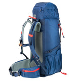 Highlander Ivar Men's Rucksack 50L - Navy Blue back angle showing shoulder straps