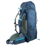 Highlander Ivar Women's Rucksack 50L - Navy Blue back angle showing shoulder straps