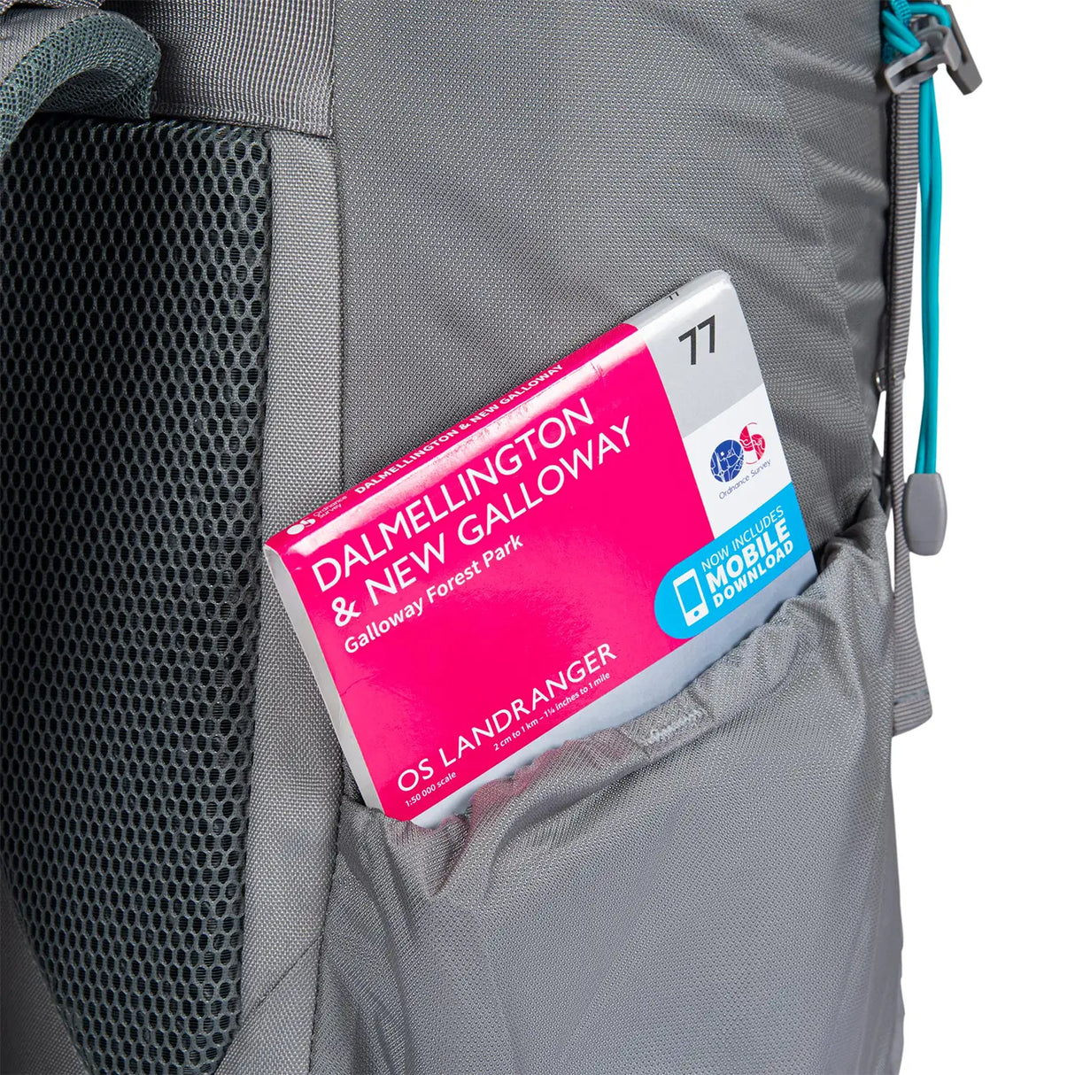 Highlander Ivar Women's 38L Rucksack grey side pockets - on white background