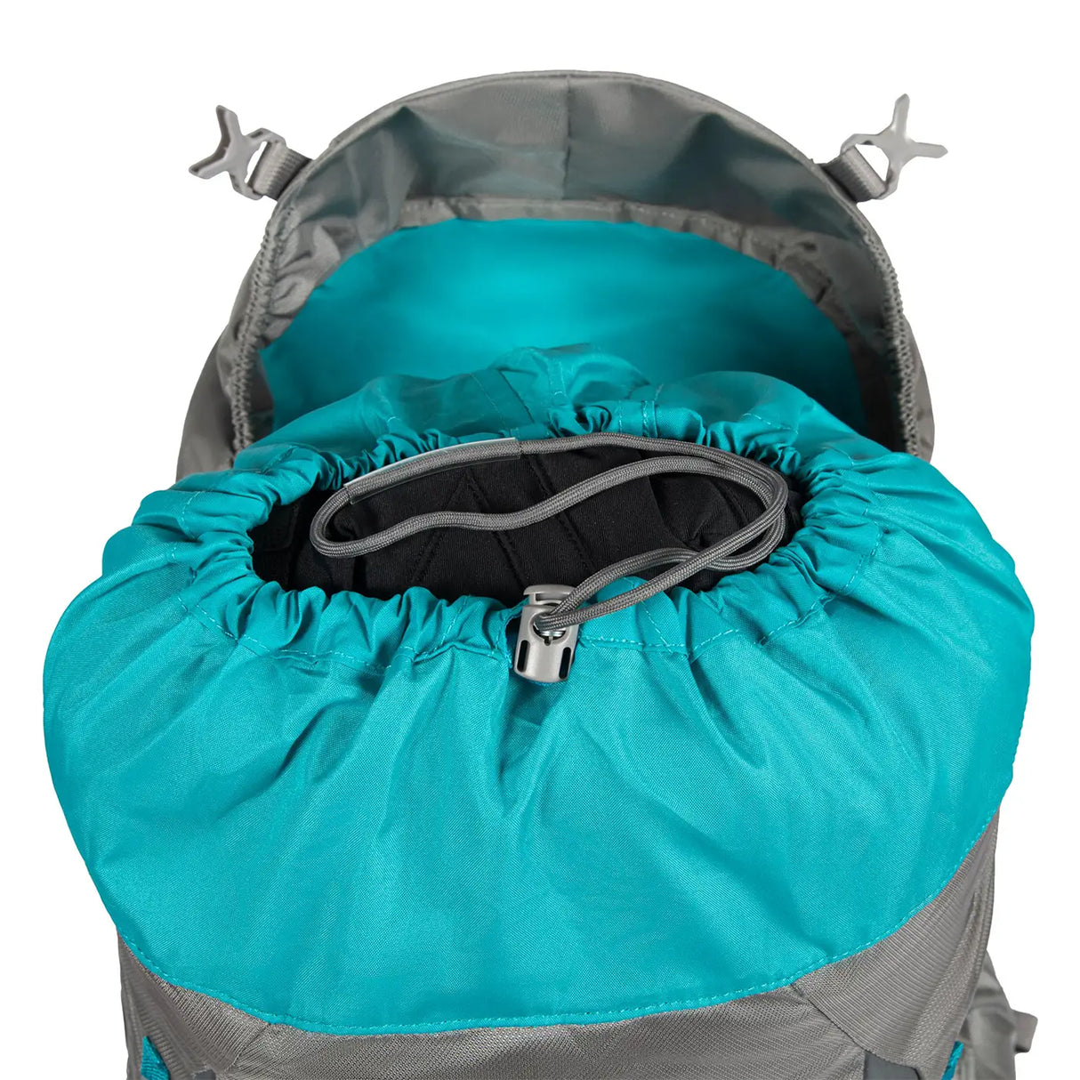 Highlander Ivar Women's 38L Rucksack grey drawcord closure - on white background