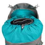 Highlander Ivar Women's 38L Rucksack grey drawcord closure - on white background