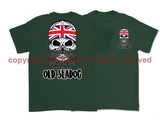 Jack Skull Old Sea Dog Double Side Printed T-Shirt - Military Green/Olive