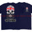 Jack Skull Old Sea Dog Double Side Printed T-Shirt - Blue