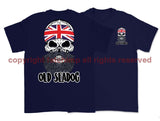 Jack Skull Old Sea Dog Double Side Printed T-Shirt - Blue
