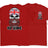 Jack Skull Old Sea Dog Double Side Printed T-Shirt - Red