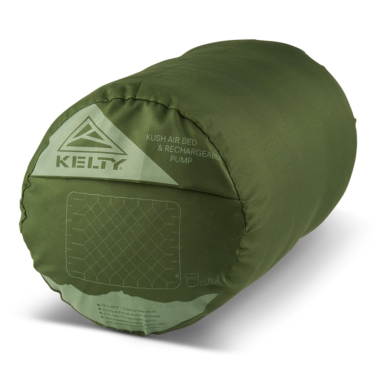Kelty Kush Air Bed With Rechargeable Pump in Sea Spray