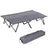 Outsunny Double Camping Cot Bed - Grey assembled front view