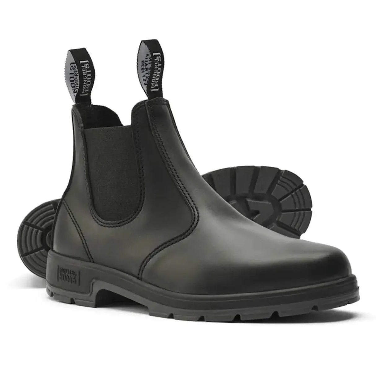 Mongrel K9 Dealer Boot - Black pair showing outsole tread