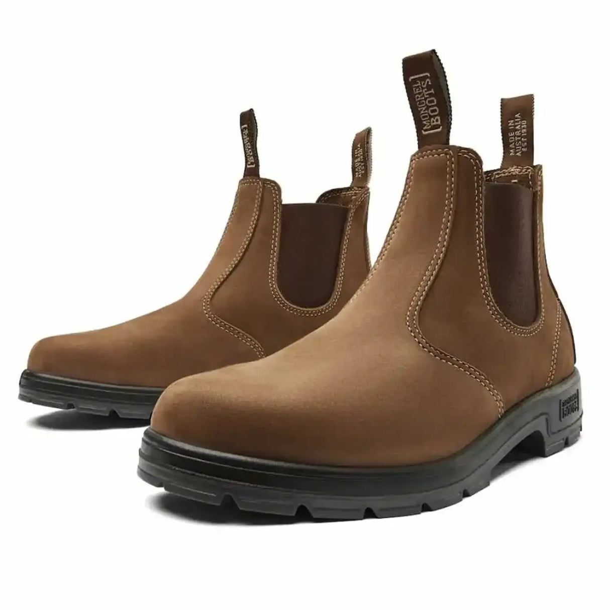 Mongrel K9 Dealer Boot - Vintage Brown pair front three-quarter view