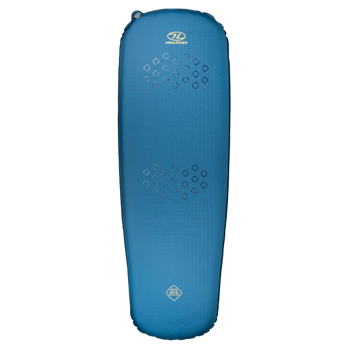 Highlander Kit Self-Inflating Sleeping Bag Mat 75mm in deep blue from above