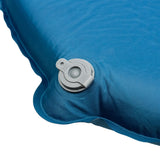 Highlander Kit Self-Inflating Sleeping Bag Mat 75mm in deep blue close up of valve