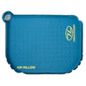 Highlander Kip Self-Inflating Camping Pillow in Deep Blue from above on white background