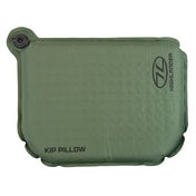 Highlander Kip Self-Inflating Camping Pillow - in Olive Green from above on white background