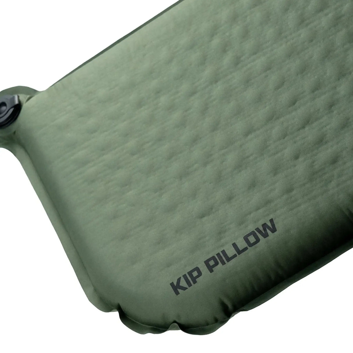 Highlander Kip Self-Inflating Camping Pillow in Olive Green close up
